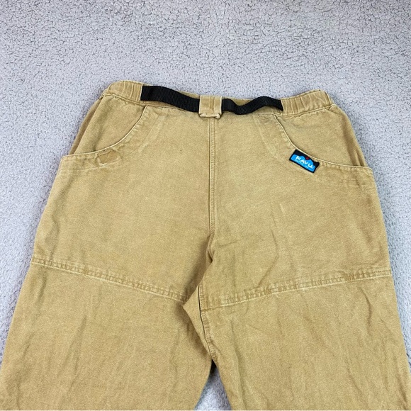 Kavu Hiking Pants Men's Size L Belted Tan Canvas Outdoor Large Made In USA - Picture 6 of 10